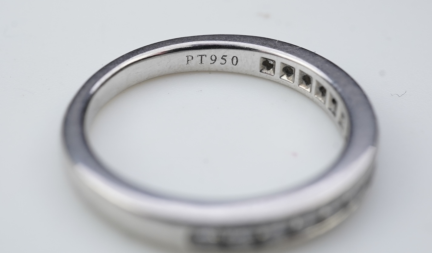Tiffany & Co., a diamond engagement, eternity and wedding ring set